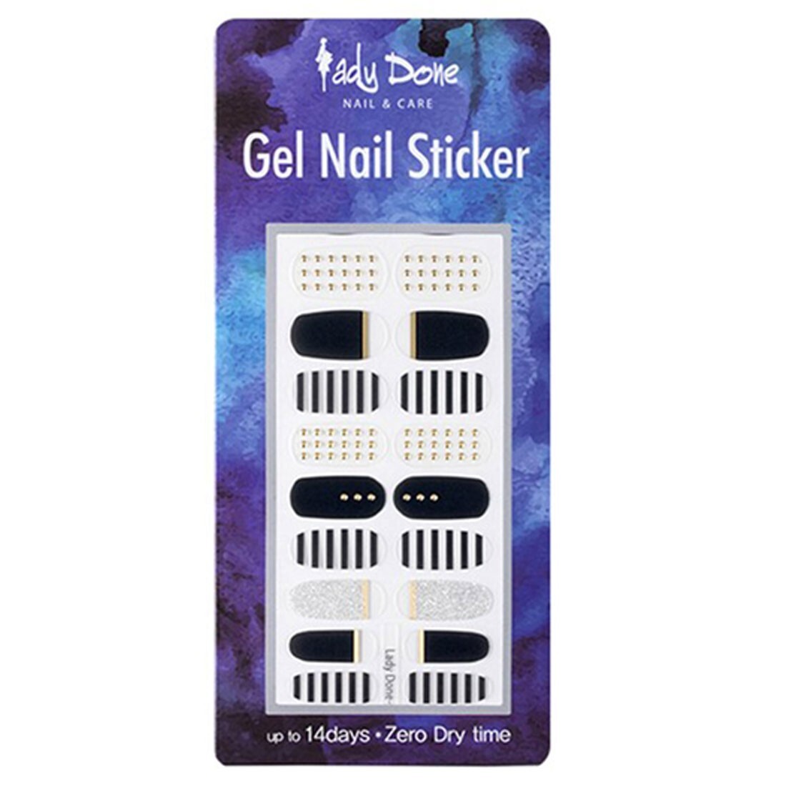 Black Transparent Gold Nail Wraps Korean Dot Glitter Point Art Lady DIY Decal
