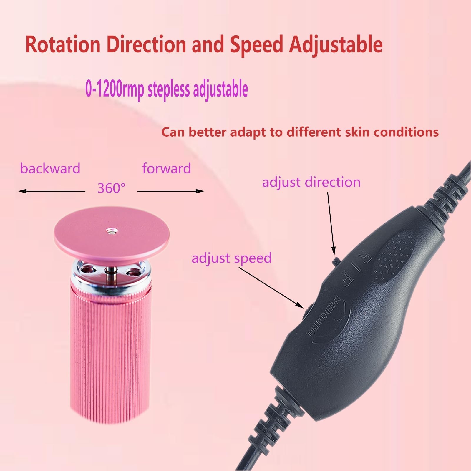 Upgrade 1200RPM Electric Foot Callus Remover, Aluminum Electric Callus Remove…