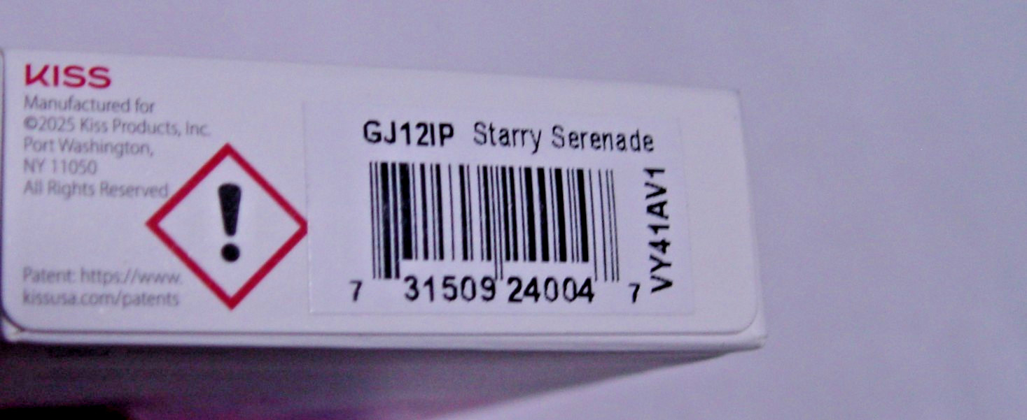 KISS GLAM 3D & Jeweled Press On Nails Starry Serenade Medium Coffin 32 Nails