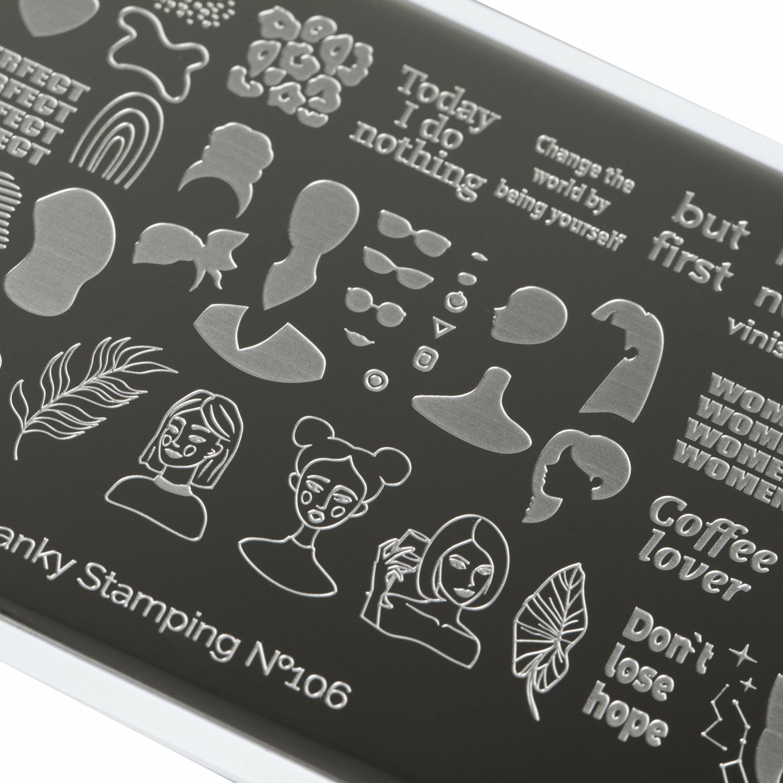 Swanky Stamping Woman Nail Stamping Plates 106