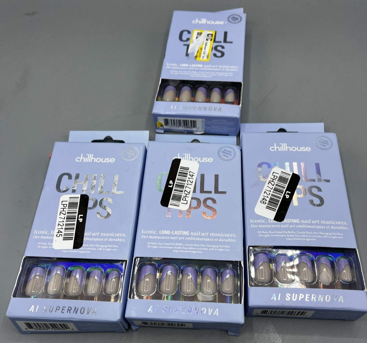 Lot of 4 Chillhouse Chill Tips Art Press Ons Kit With Glue Included AI Supernova