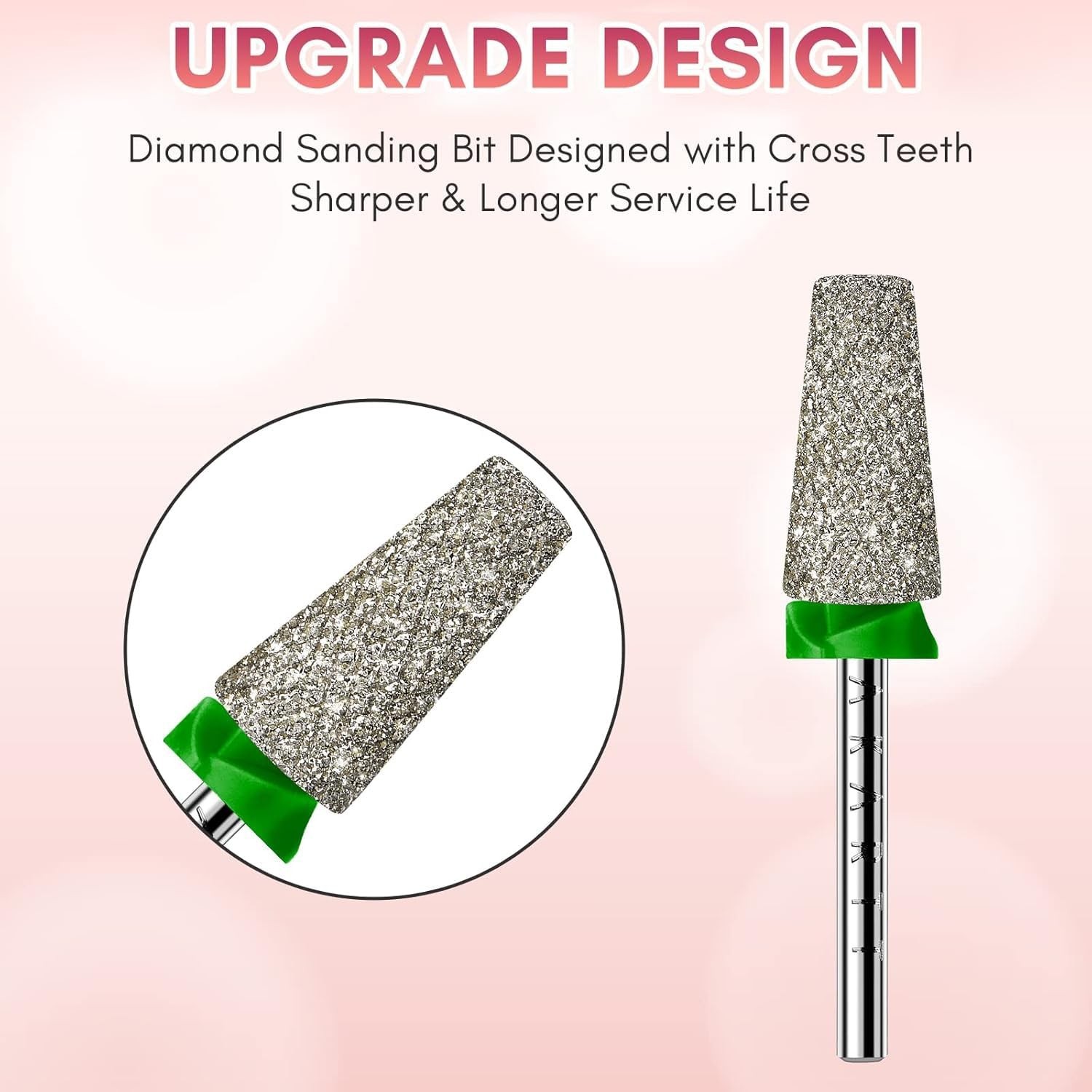 Tapered Barrel Nail Drill Bits Carbide Diamond Sanding Bit for Gel Nail Polish