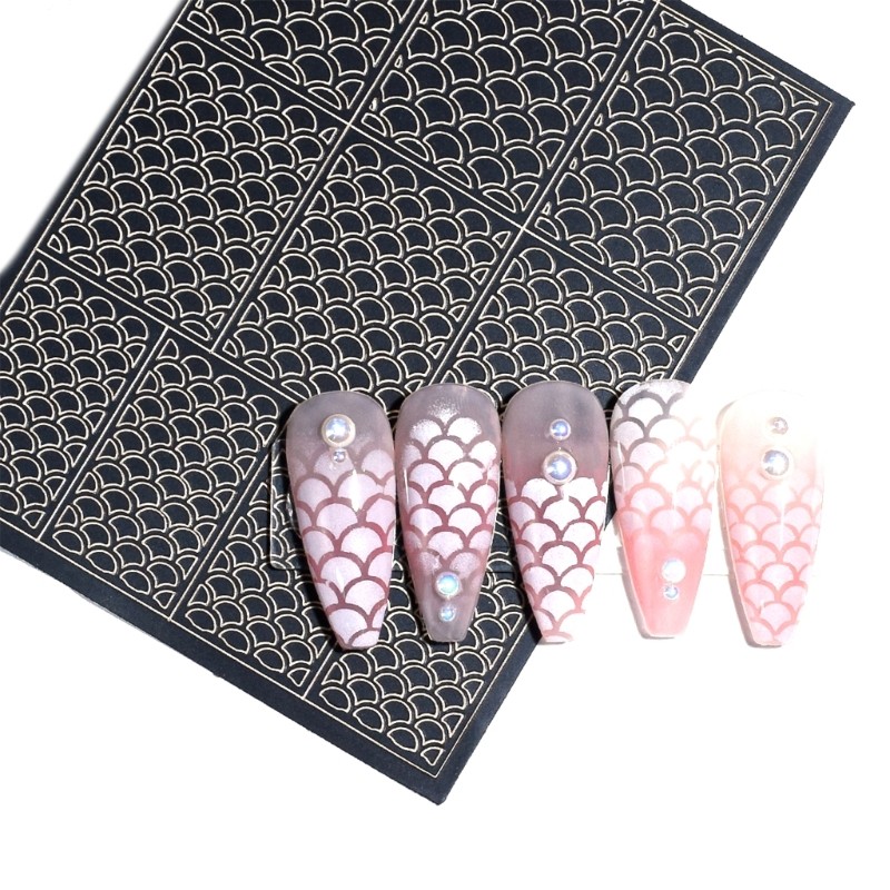 Popular Adhesive Nail Art Decorations Print Sticker Decal Polish Winter Manicure