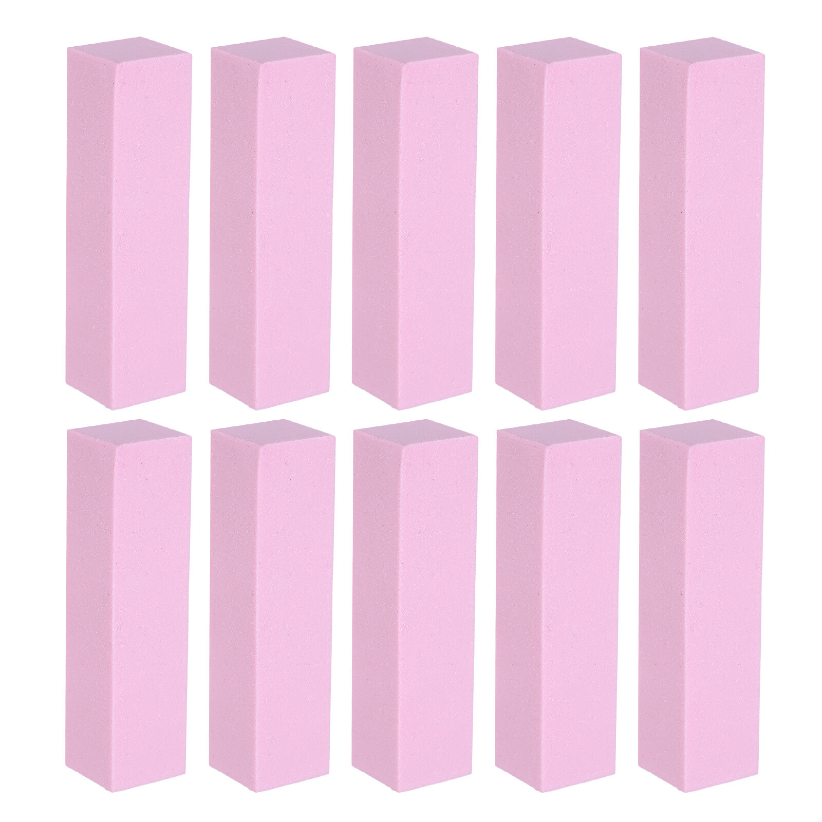 10pcs Nail Buffer Block 120 Grit Nail File for Nail Polishing Buffing, Pink