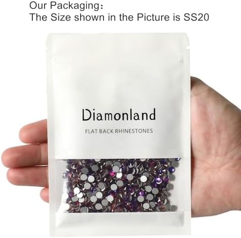 Flatback Glass Crystal Rhinestones Rounds Gems for Bedazzling Nails Art Crafts D
