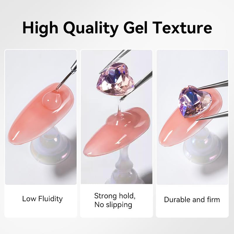 Rhinestone Glue Gel for Nails,30G Super Strong Adhesive Nail Art