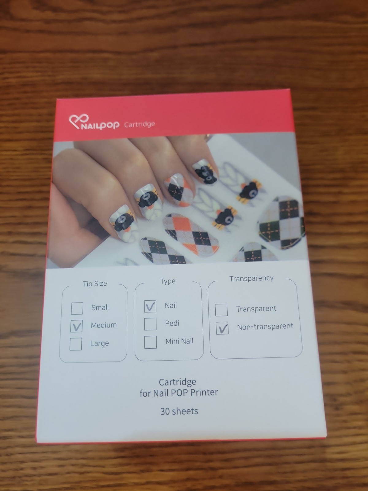 NAILPOP Printer Cartridge with 30 Nail Polish Sticker Sheets Included