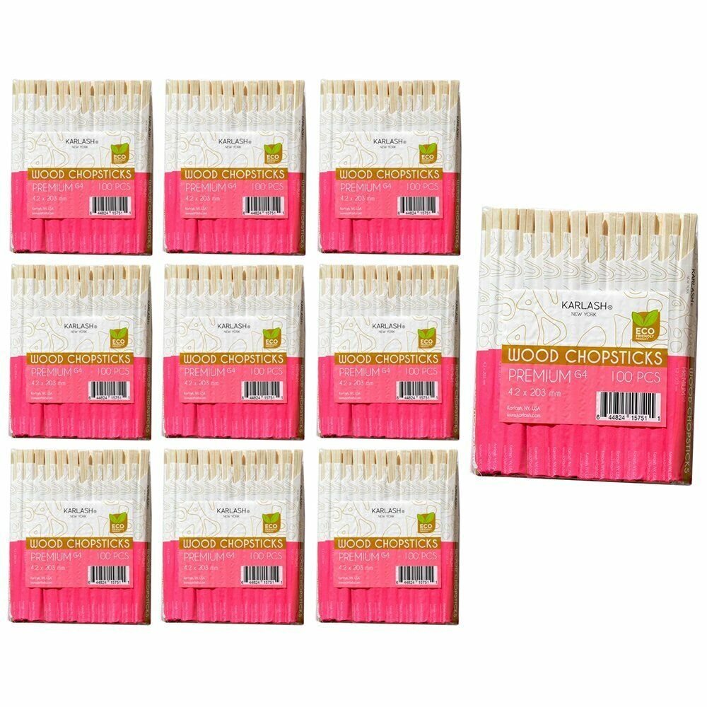 Karlash Wood Chopstick Premiun Quality (G4) 1000 pcs 4.2 x 203 MM Eco Friendly