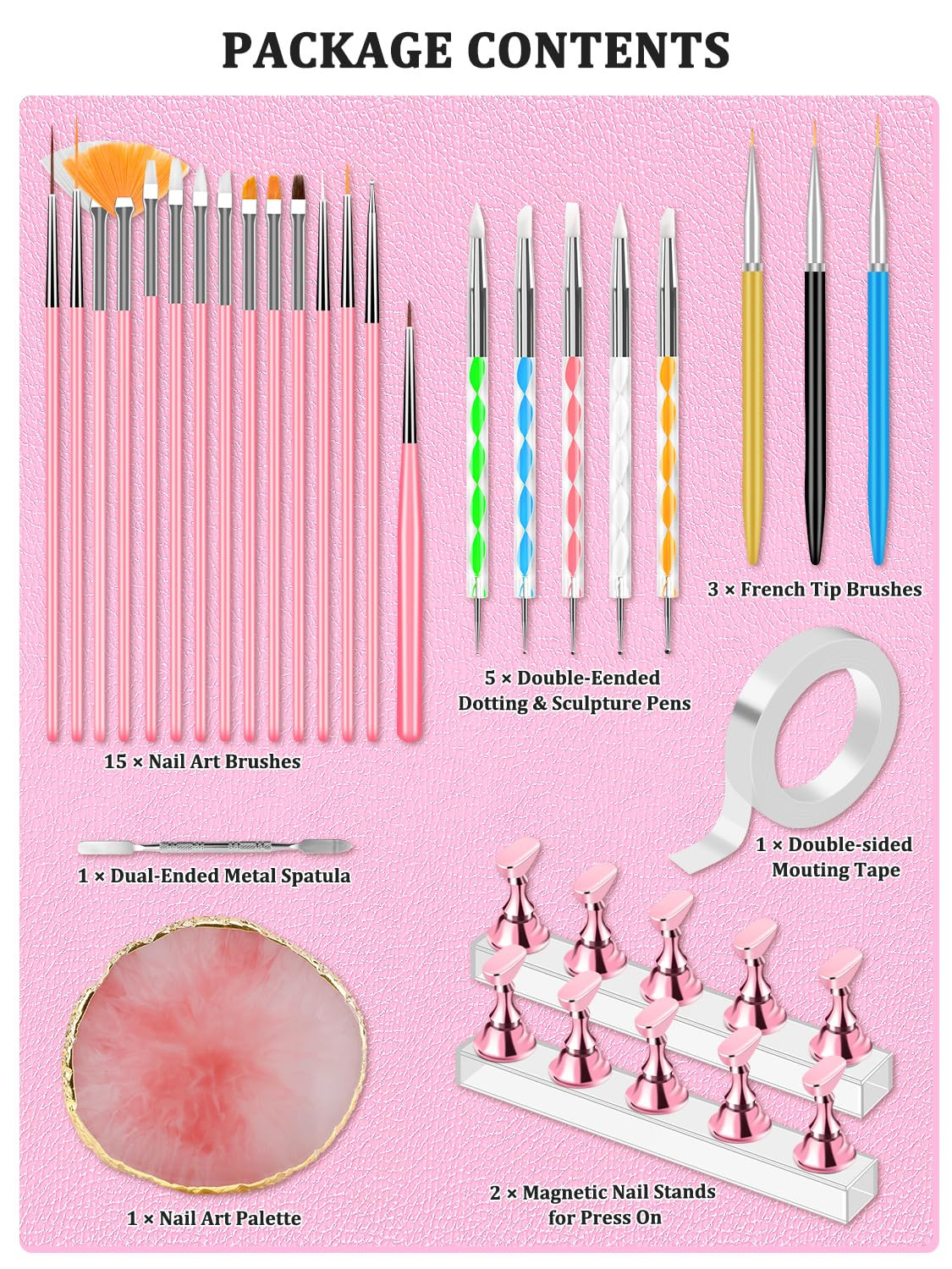 Nail Art Design Tools, Nail Stand Holder for Painting Nails, Nail Art Brushes, N
