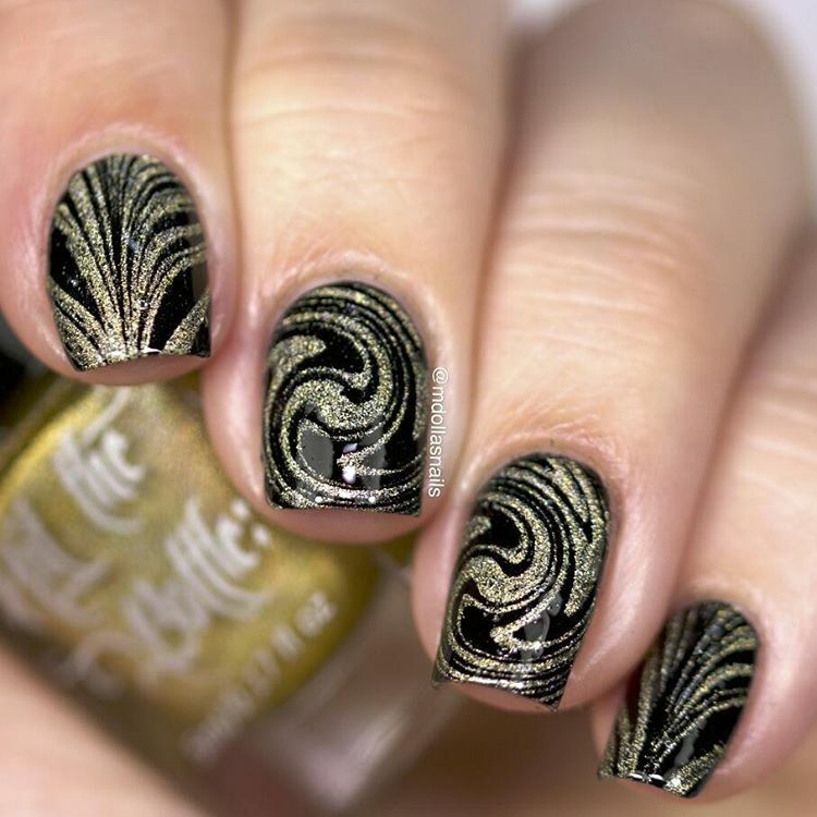 B002 Water Marble to Perfection Stamping Plate For Stamped Nail Art Design
