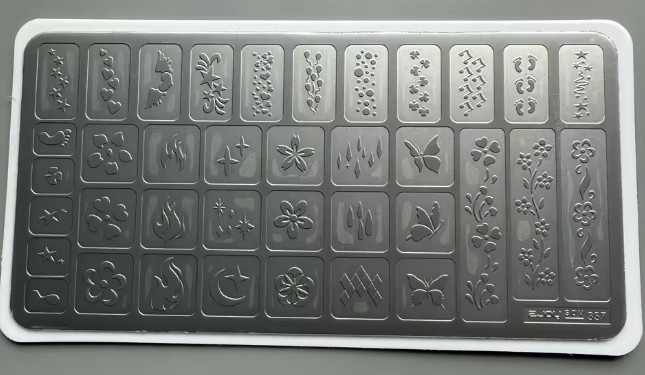 Nail Stamping Plate – Z-Joy SPV-337 – Intricate florals and images – new