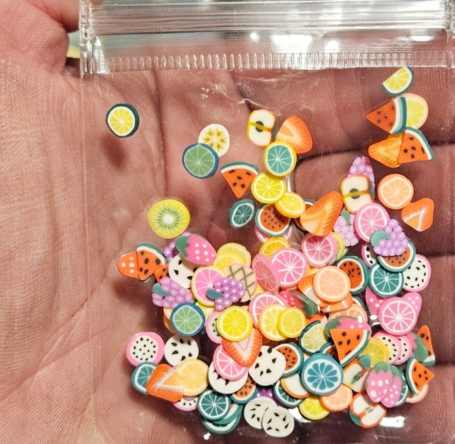 NWT NAIL ART DESIGN POLYMER CLAY FRUIT SLICES LARGE PACK!