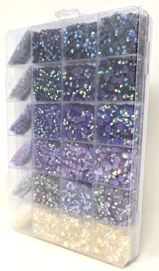 Rhinestones for Crafts Kit Jelly AB for Tumblers for Nail Art Brushes Tweezers