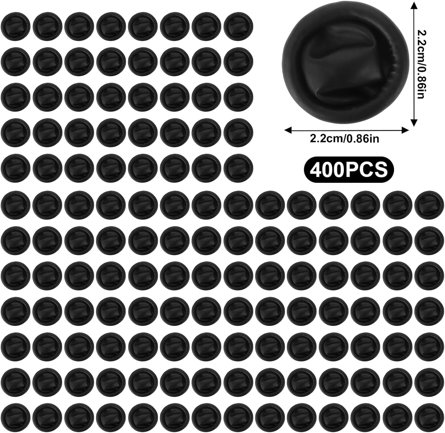 400 Pcs Black Finger Cots Large Finger Condoms Rubber Fingers Tip Covers Gloves