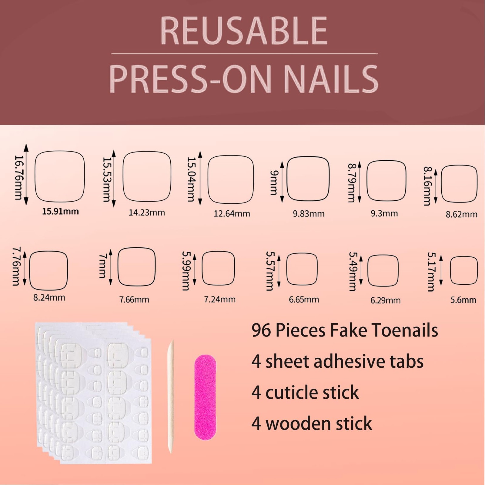 TOGZOM French Tip Toenails Short Style-4