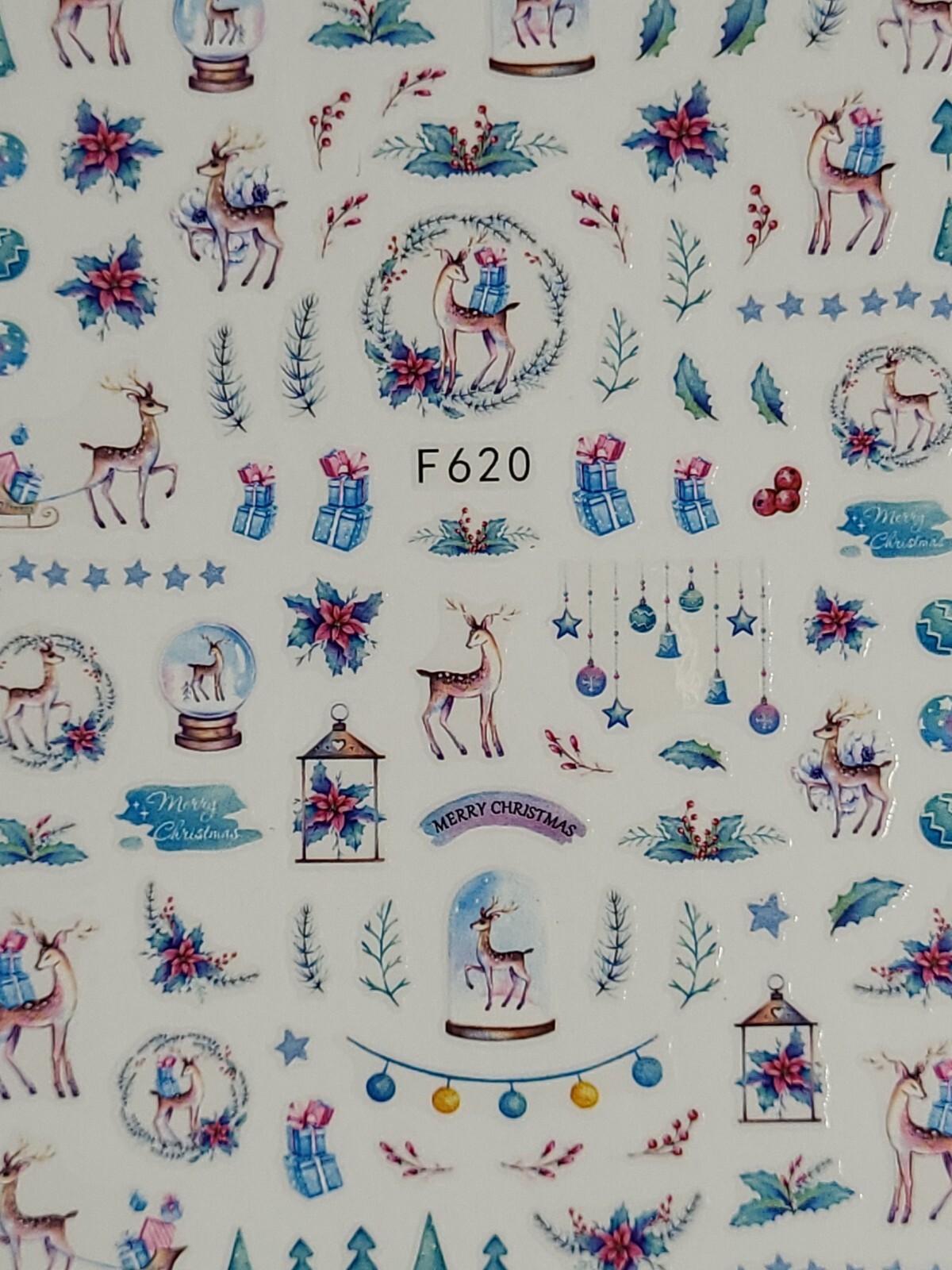 Christmas Holiday Deer Nail Stickers