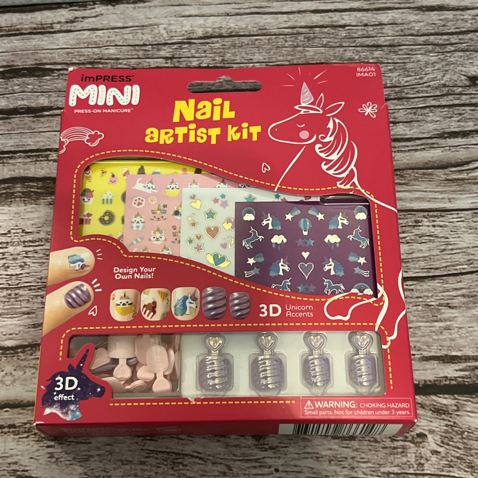 KISS imPRESS Mini Press-On Manicure Set For Kids/Girls 3D Effect