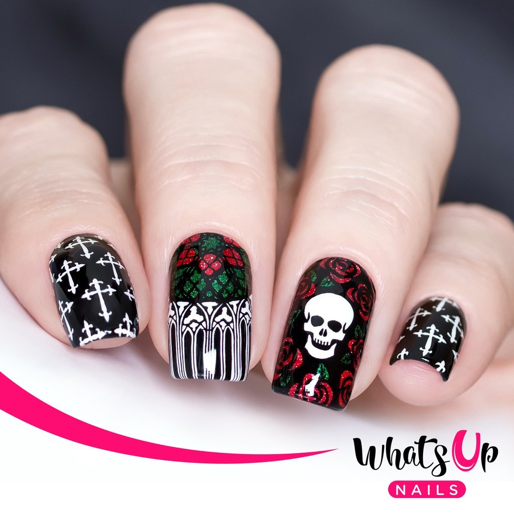 B031 Gothic Affection Plate For Stamped Nail Art Design