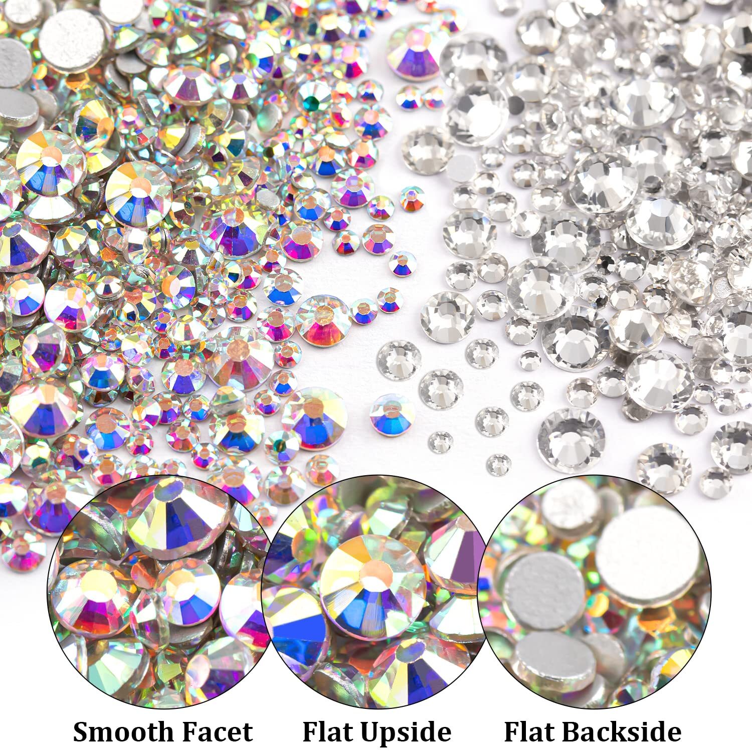 Crystal Nail Rhinestones Diamond Gem Stones Charms for Nail Art Face Eye Makeup