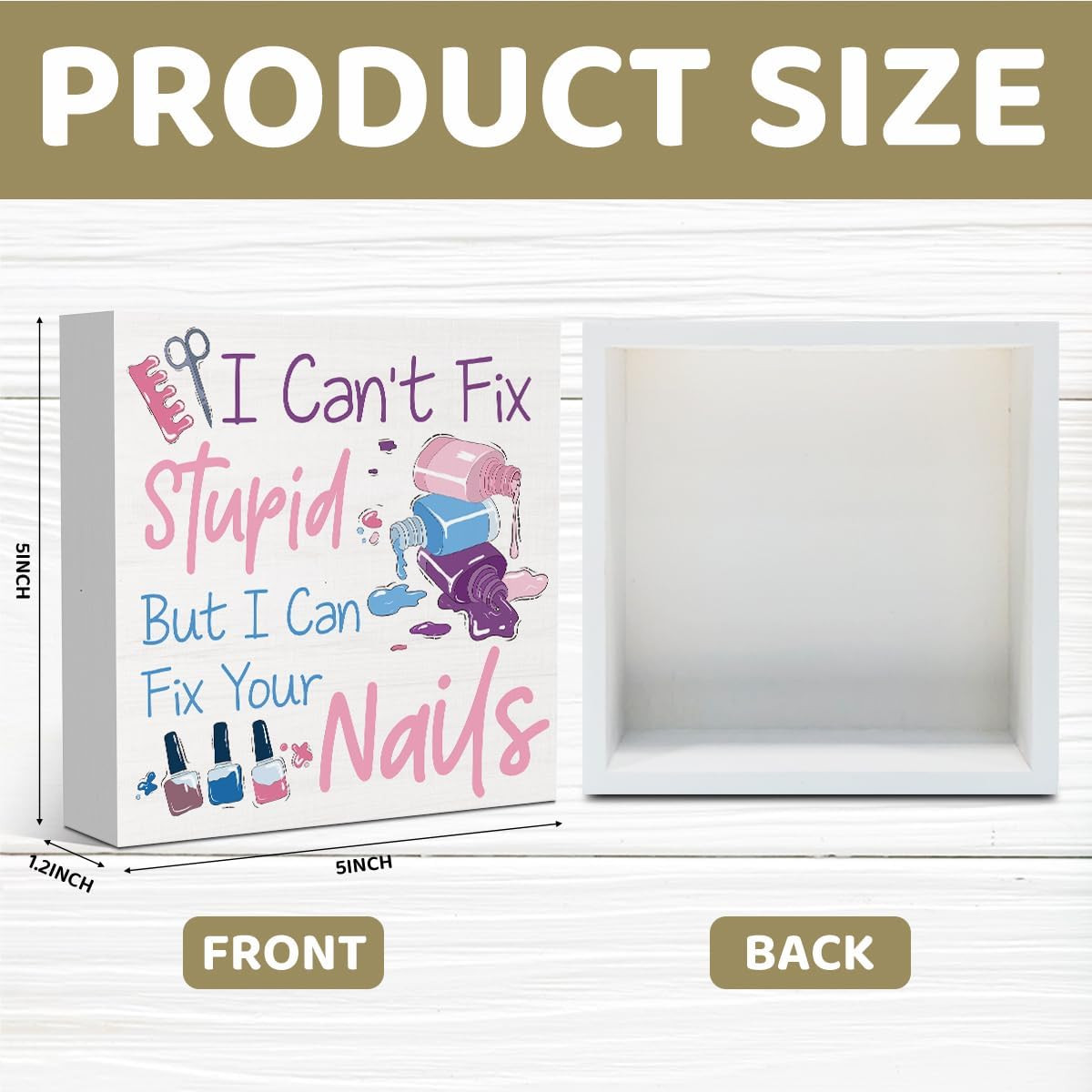 Nail Room Decor for Women Men Nail Tech Decor for Home Office Salon Bedroom Desk