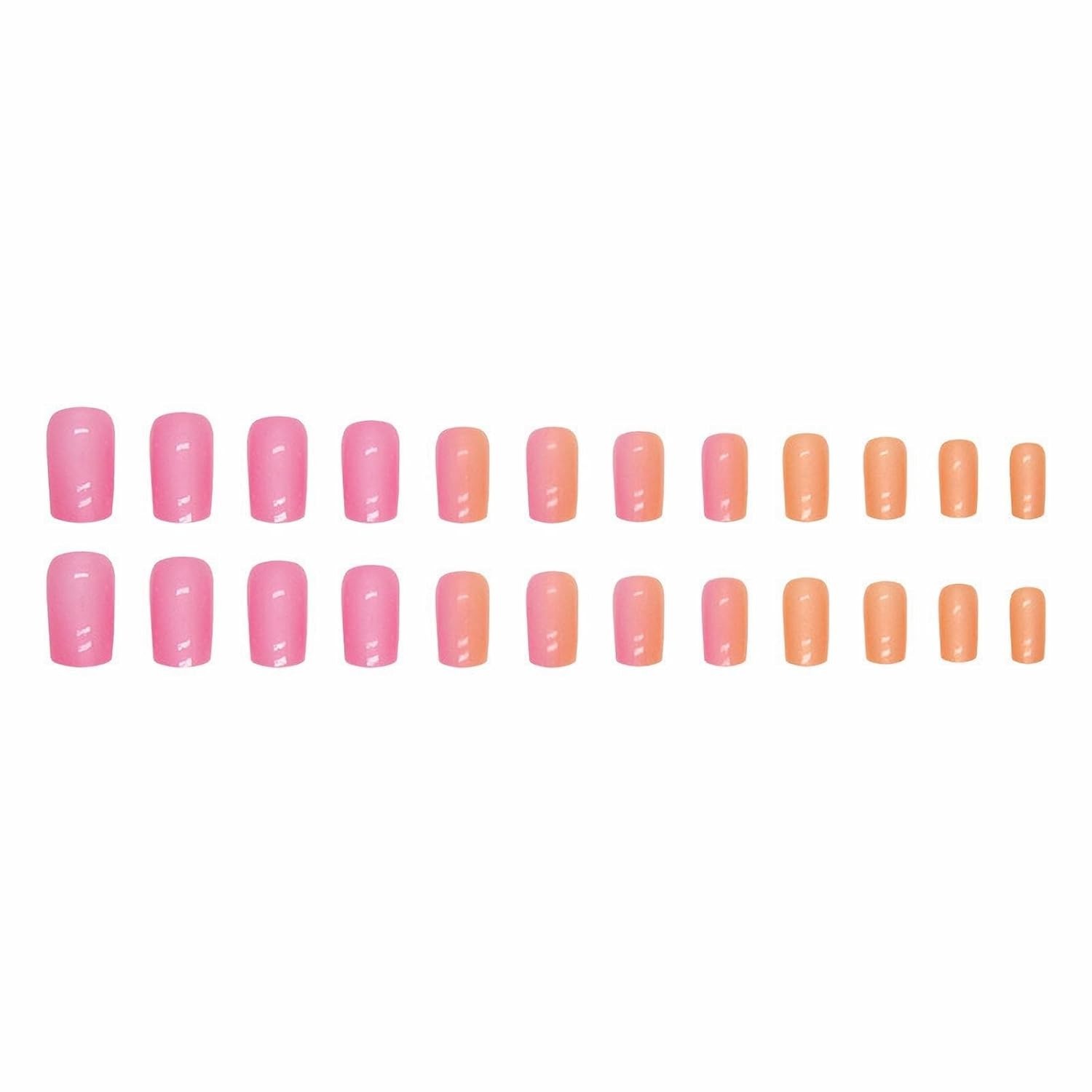 24 Piece Glamorous Medium Square Press on Nails – Easy Application set