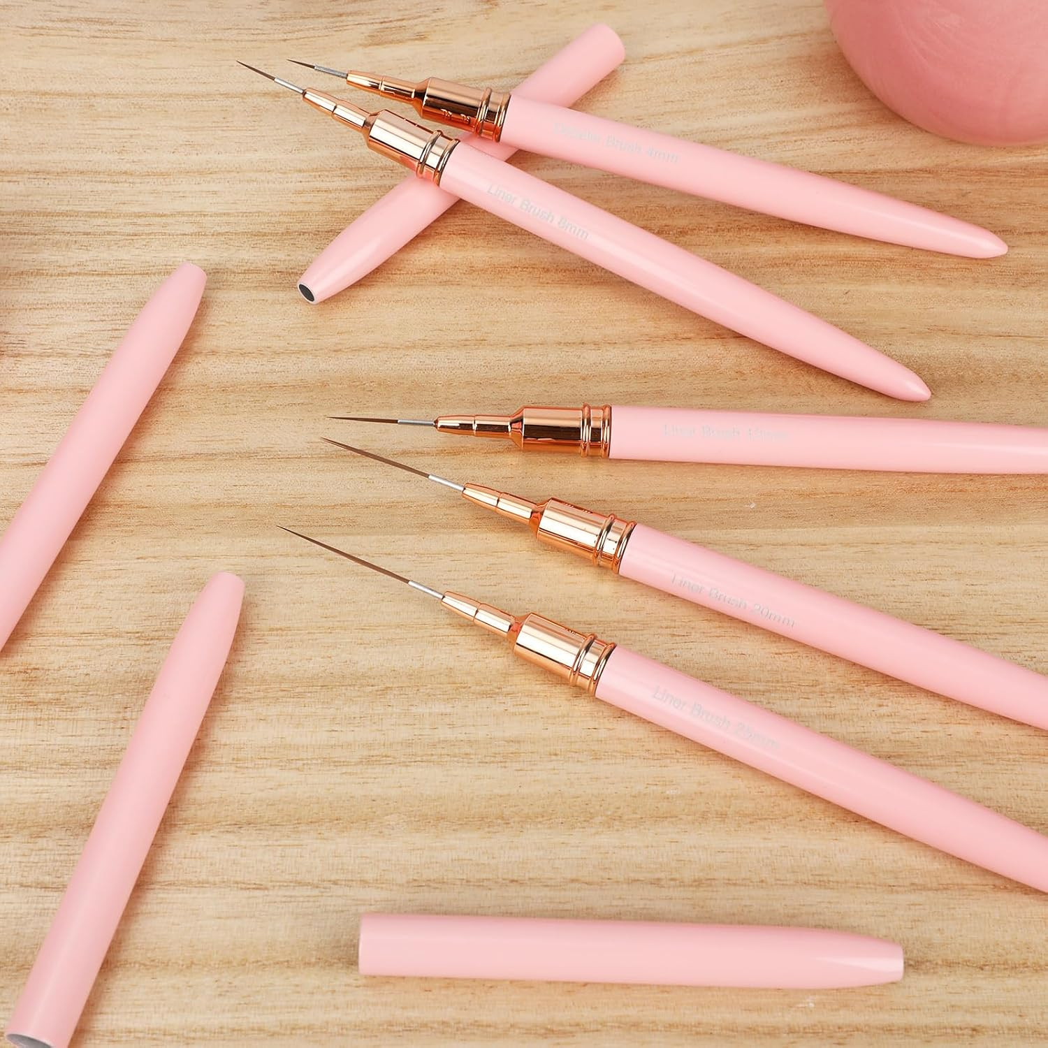5Pcs Nail Art Pens, Fine Nail Art Liner Brushes Set Thin Detail Fingernails Draw
