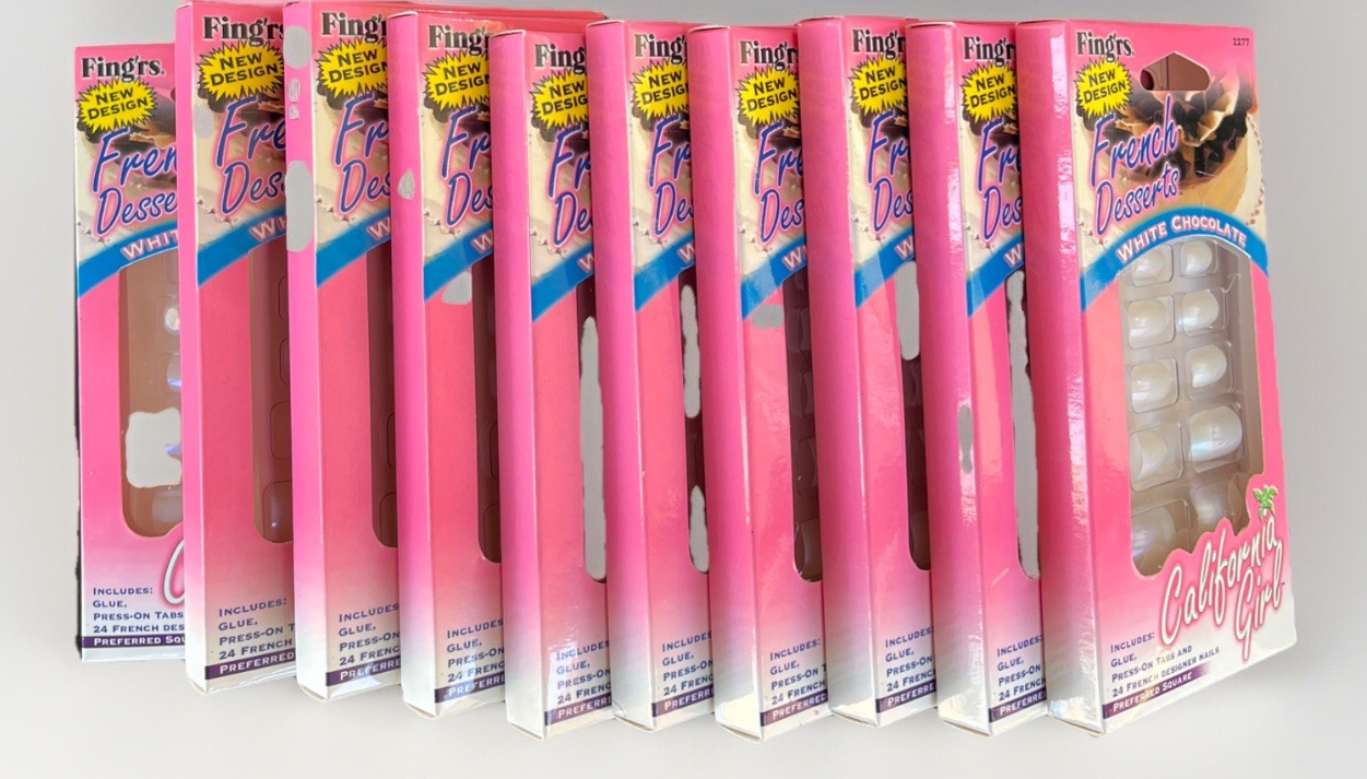 Fing’rs California Girl French Deserts Lot Of 10 Nails 24 Nails White Chocolate