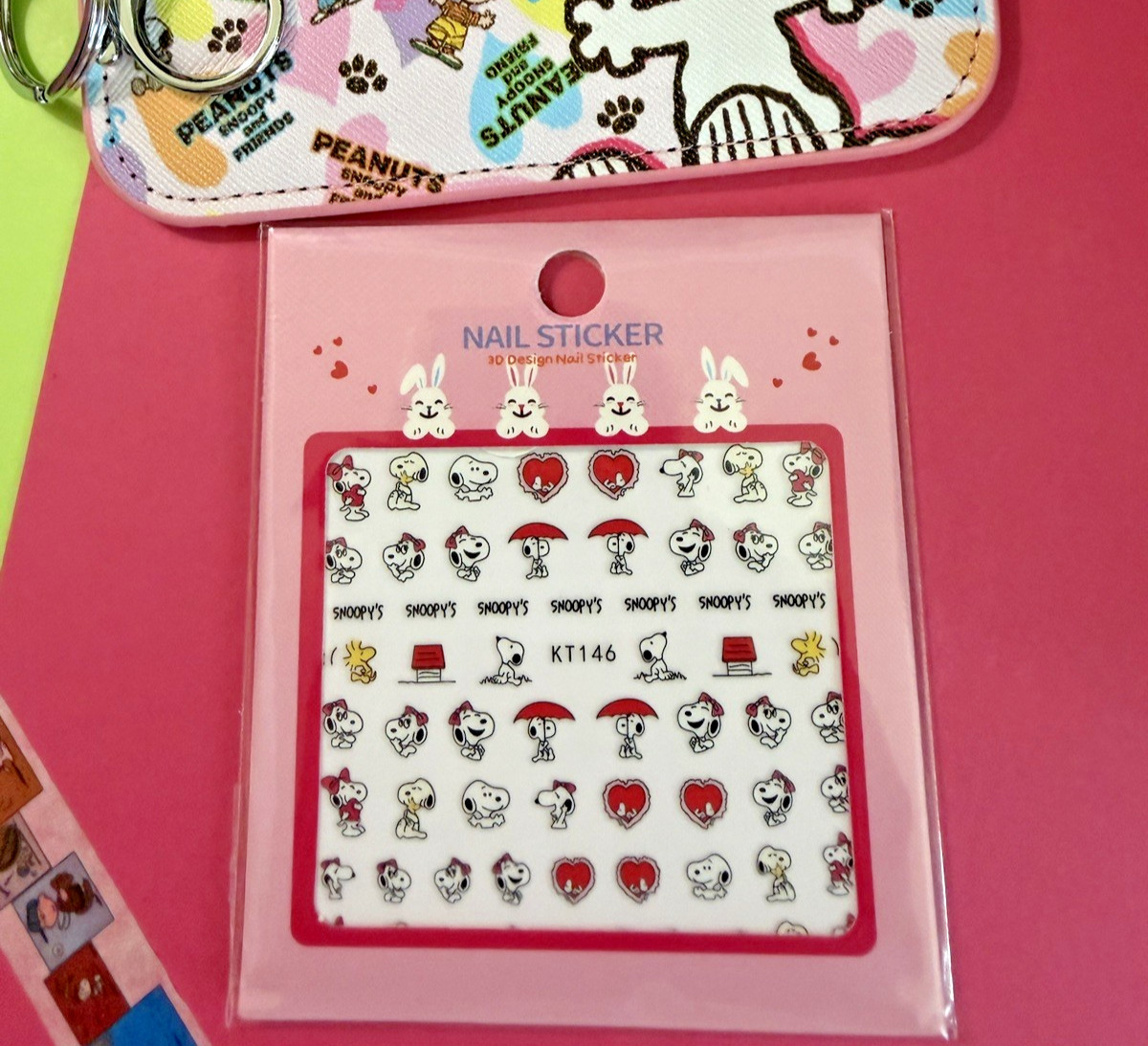 2 Sheet/Lot Snoopy Cartoon DIY Nail Art Stickers Transfer Decals