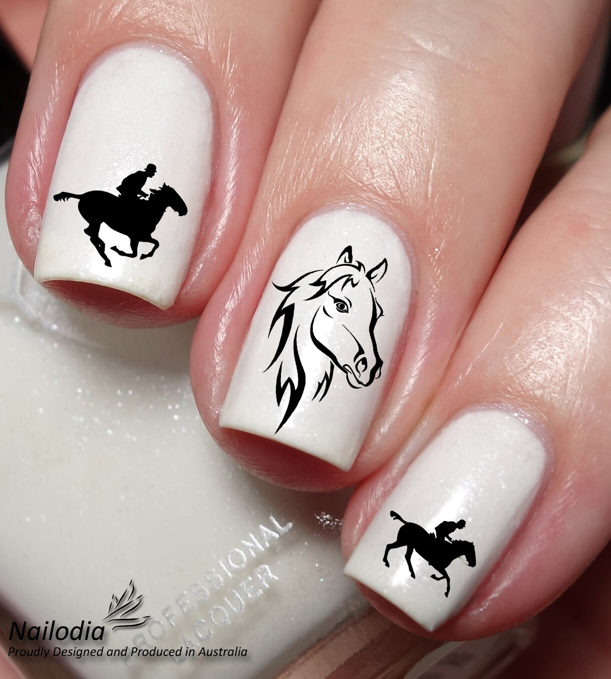 Horse Racing & Jockey Nail Art Decal Sticker Water Transfer – Melbourne Cup