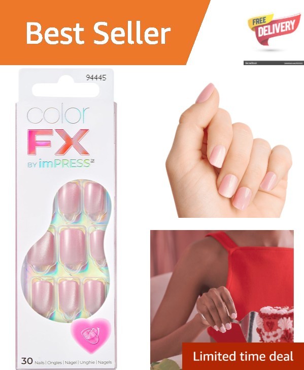 Squoval Press On Nails by KISS: Cherished Pink – Easy, Stylish, Up to 10 Days