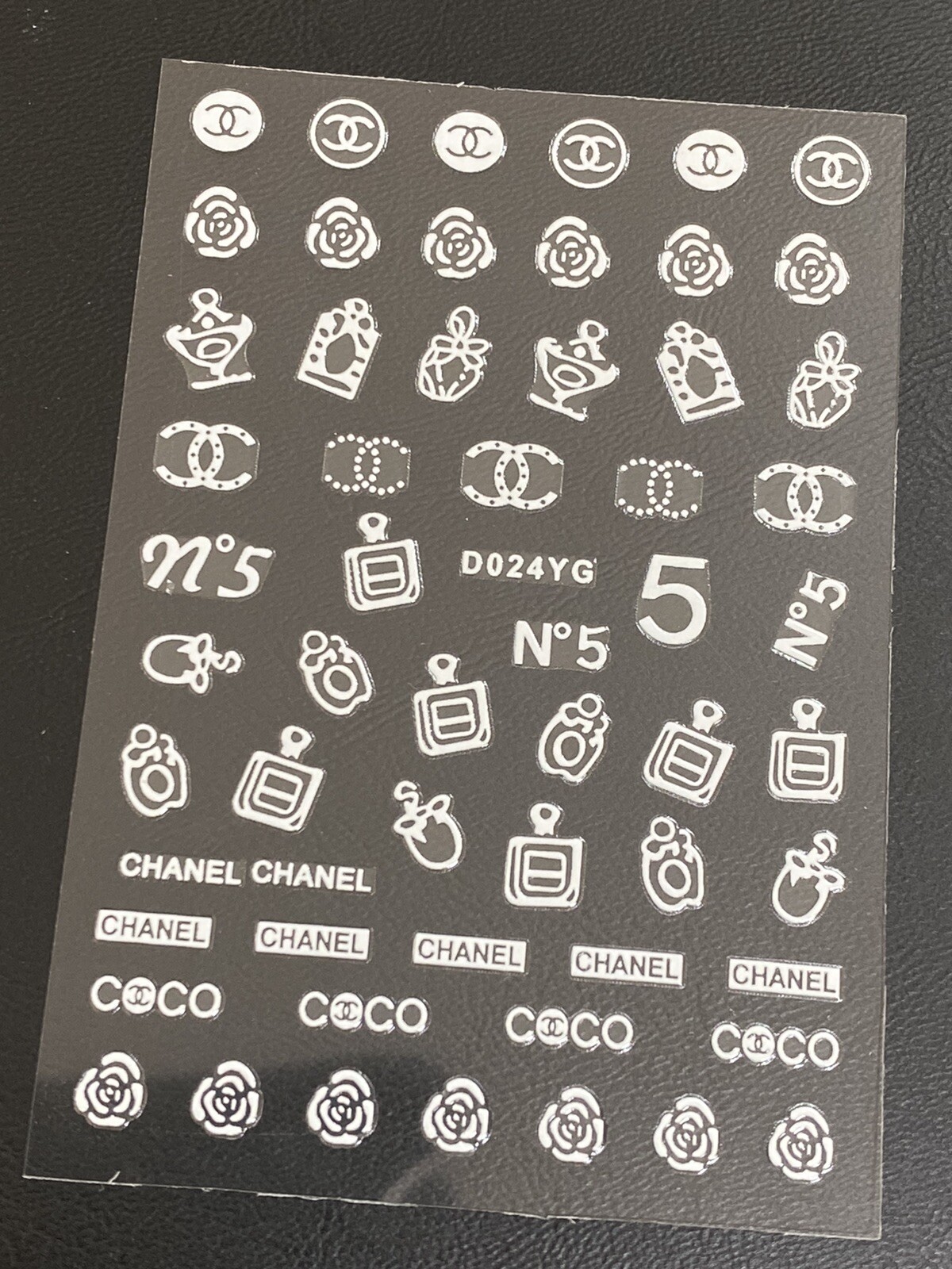10pcs/set White Glow in The Dark Nail Decal – Stickers for Nail Art