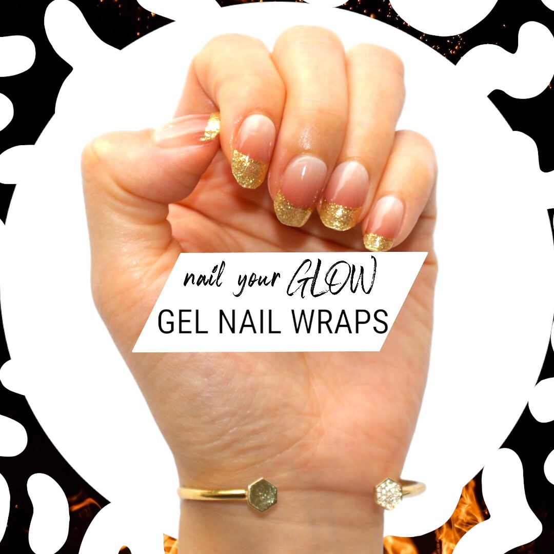 20 Gel Nail Wrap Stickers, Shimmer Sparkly, Semi Cured UV/LED, Nail Art Design