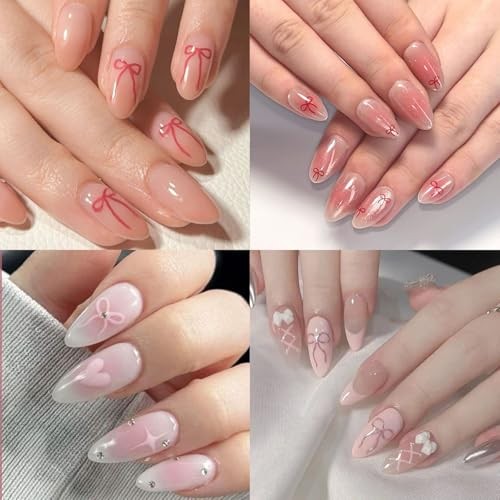 8Sheet Valentine’s Day Nail Stickers Pink Red Lover Bow Nail Art Stickers