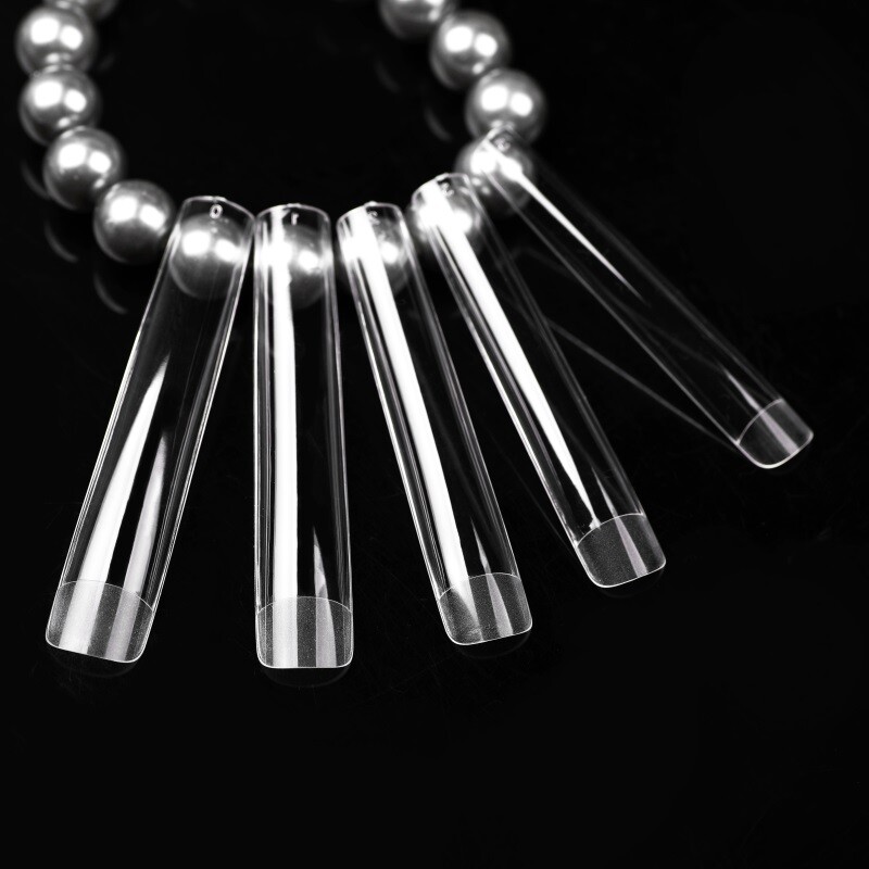 120Pcs/Box 4XL Extra Long Nail Tips Seamless Square Press On Nails