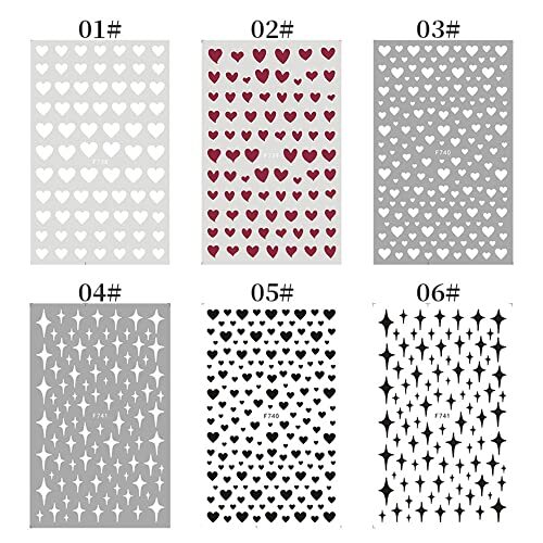Valentine’s Day Nail Art Stickers Red Heart Nail Decals 3D Self-Adhesive