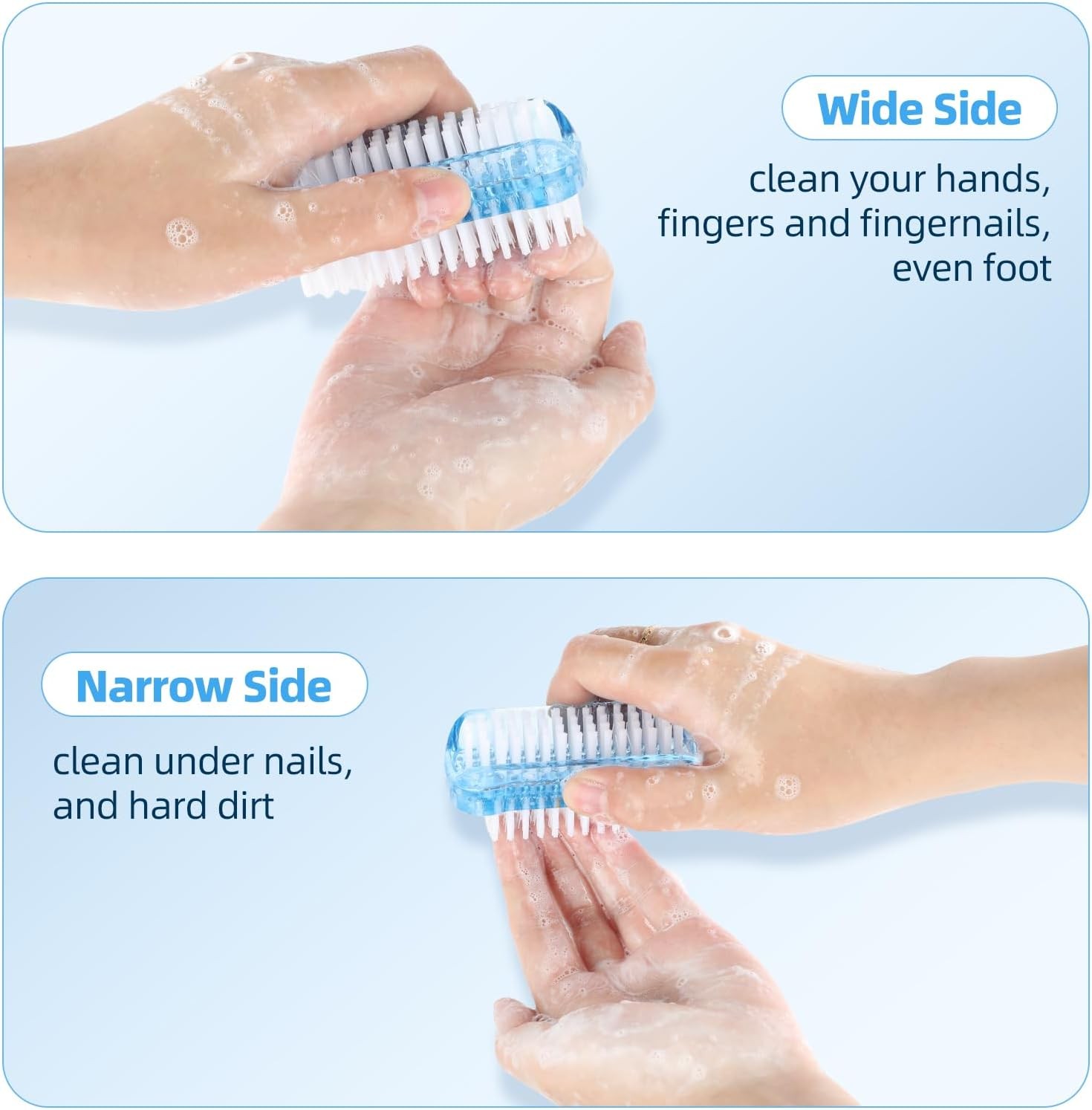 5 Pack Nail Brush for Cleaning Fingernails – Two Sided Hand Fingernail Scrub …