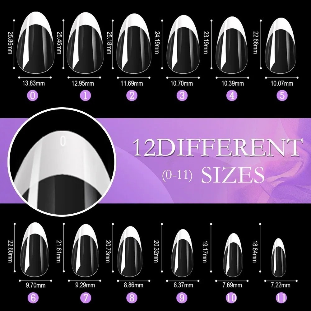120Pcs False Nail Tips Short French Half Cover Artificial Acrylic Nails Clear