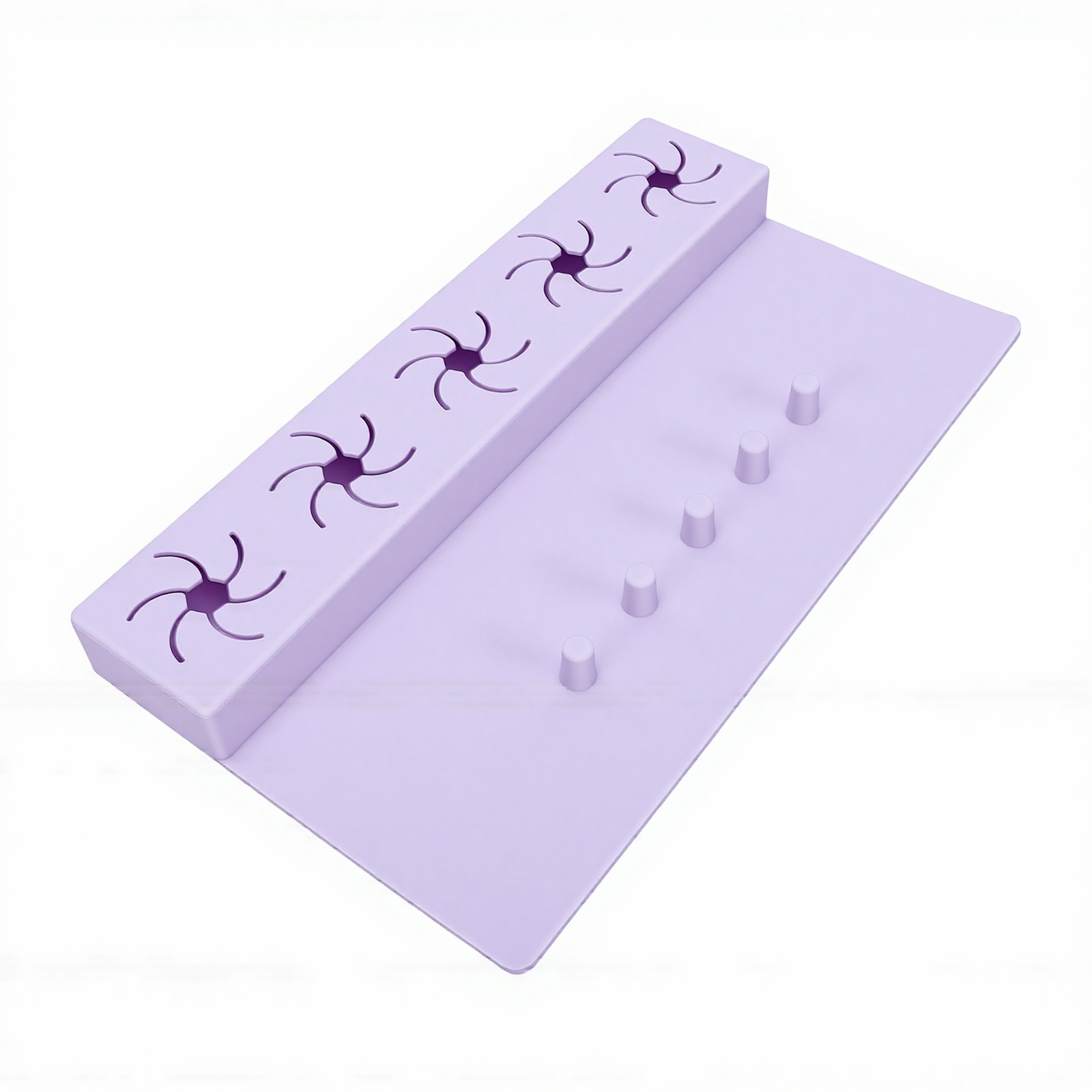 2 In 1 Silicone Nail Hand Rest Mat Anti Spill Holder For Home