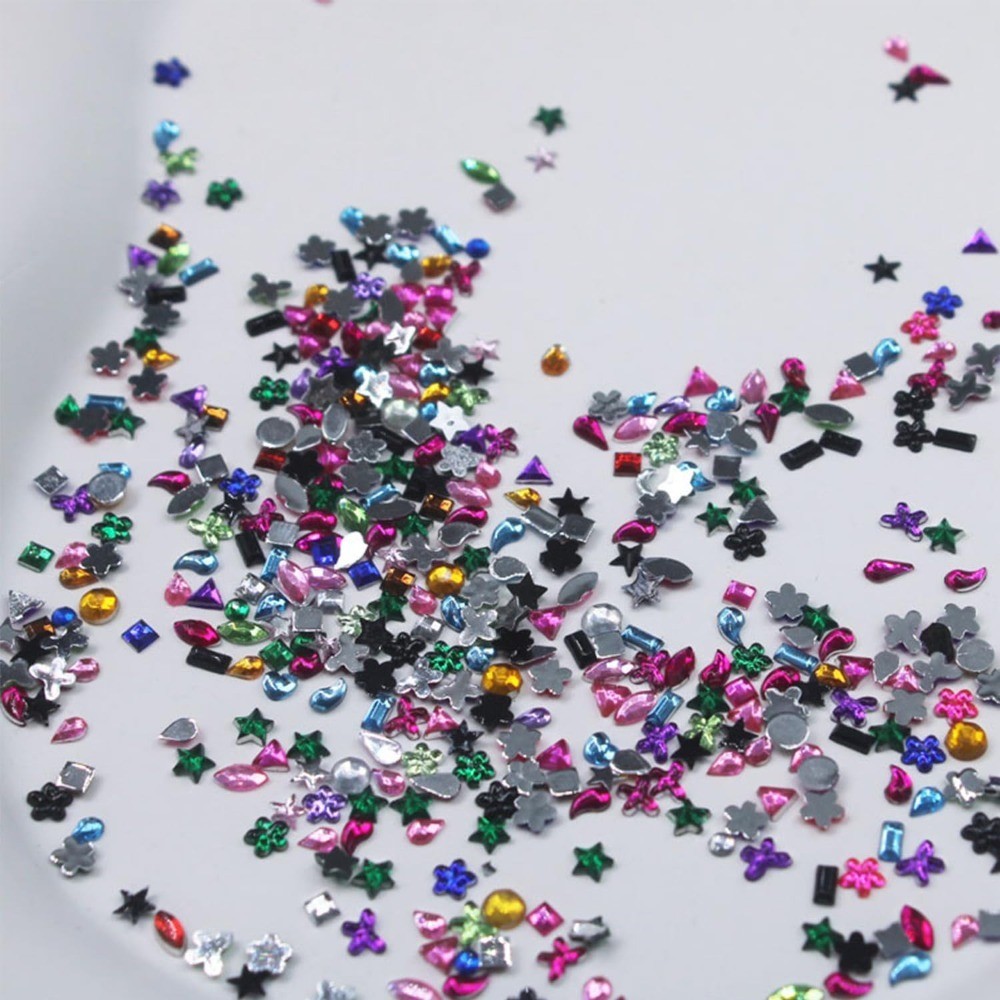 Multi Shape Flat Back Crystals Rhinestones for Nails DIY Crafts Bling Gems