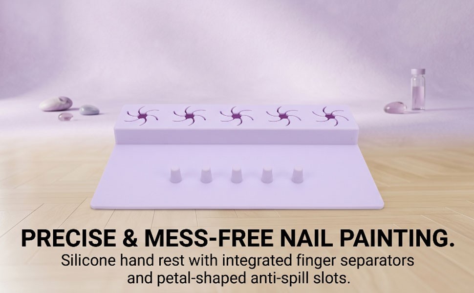 2 In 1 Silicone Nail Hand Rest Mat Anti Spill Holder For Home