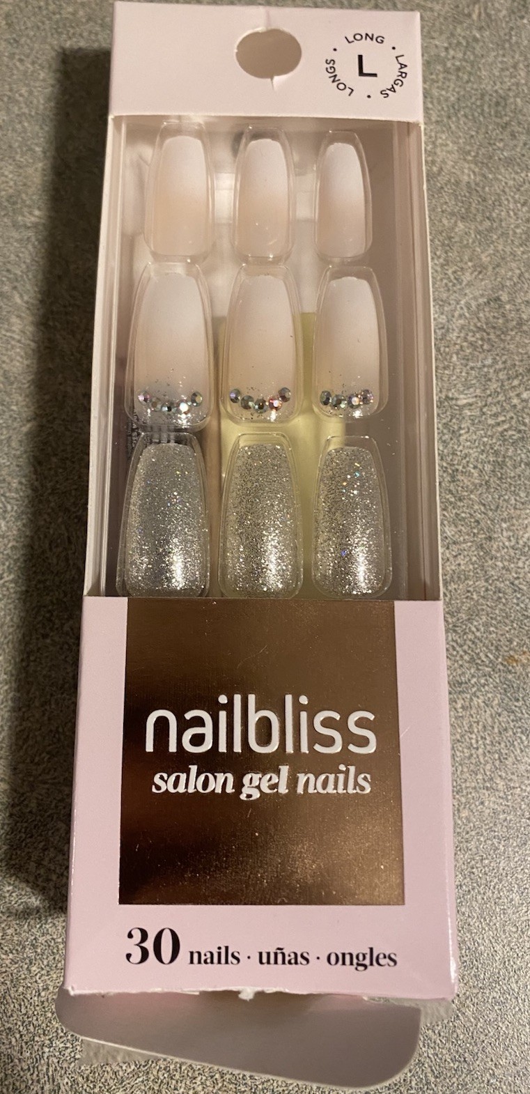Nail salon gel nails press on nails long ombre and glitter Nail bliss Nails