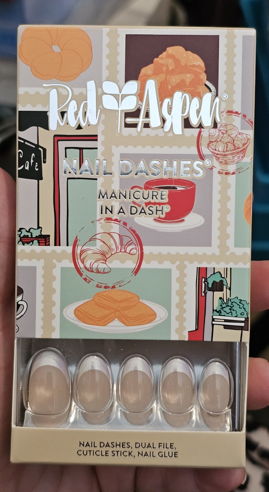 Red Aspen Nail Dashes Lets Have A Beignet Lucille