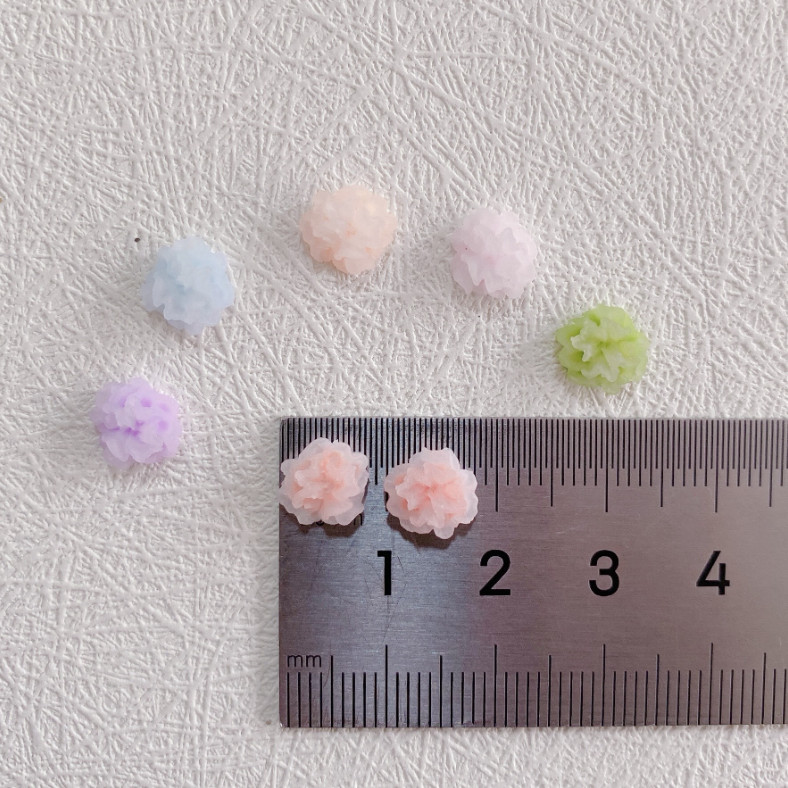 10PCS Luminous 3D Resin Flower Nail Charm Glow In The Dark Manicure Decor NS54