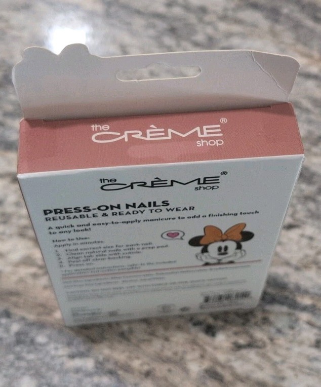 The Crème Shop Minnie Mouse Reusable Press On Nails 24 Gel Effect Med Length