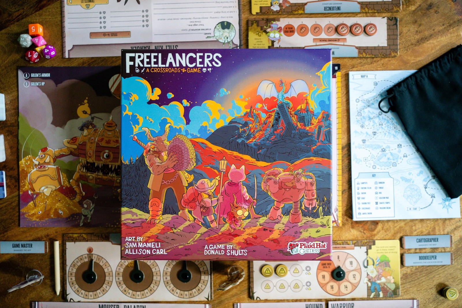 Plaid Hat Games Freelancers Board Game – Dive into a Small, Multicolor