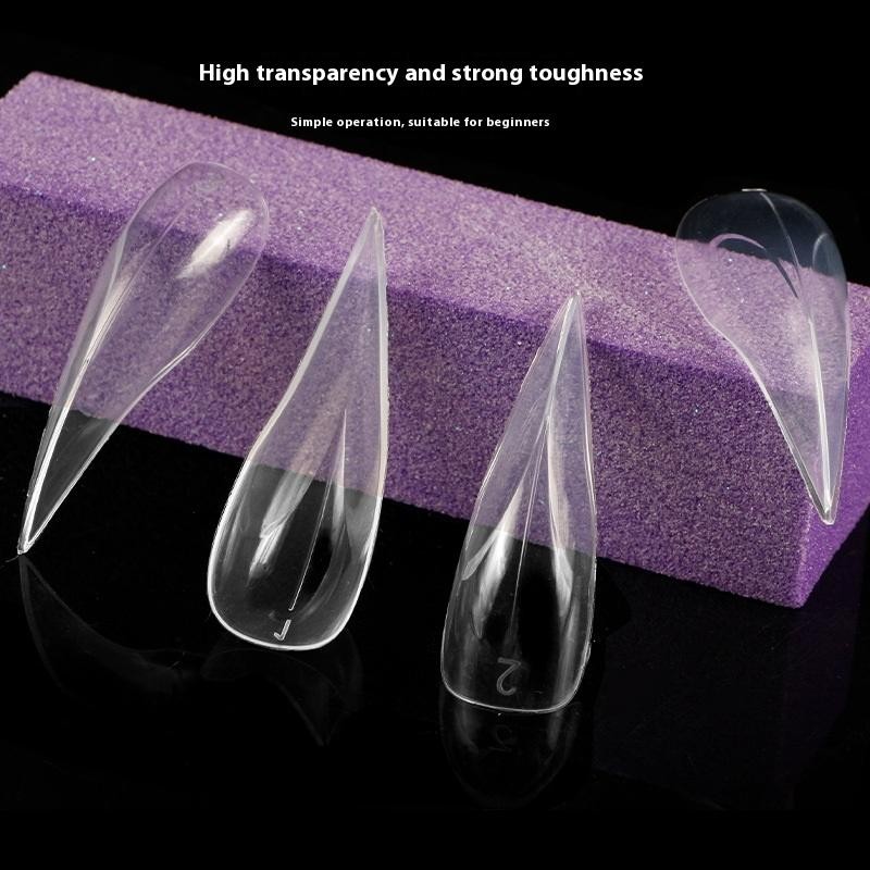 140 Pcs/box Curved Stiletto Nail Dual Forms For Poly Gel Eagle Claw Form