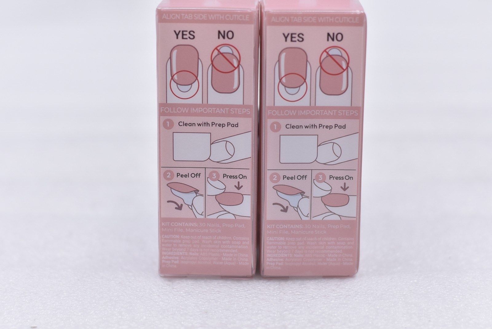 Lot of 2 Kiss Impress Bare but Better IMCB01 Short False Nails – 30 Nails