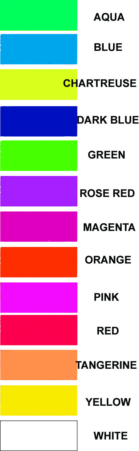 UV Neon Black Light Pigment Powder 10 Color Set Mini Sampler
