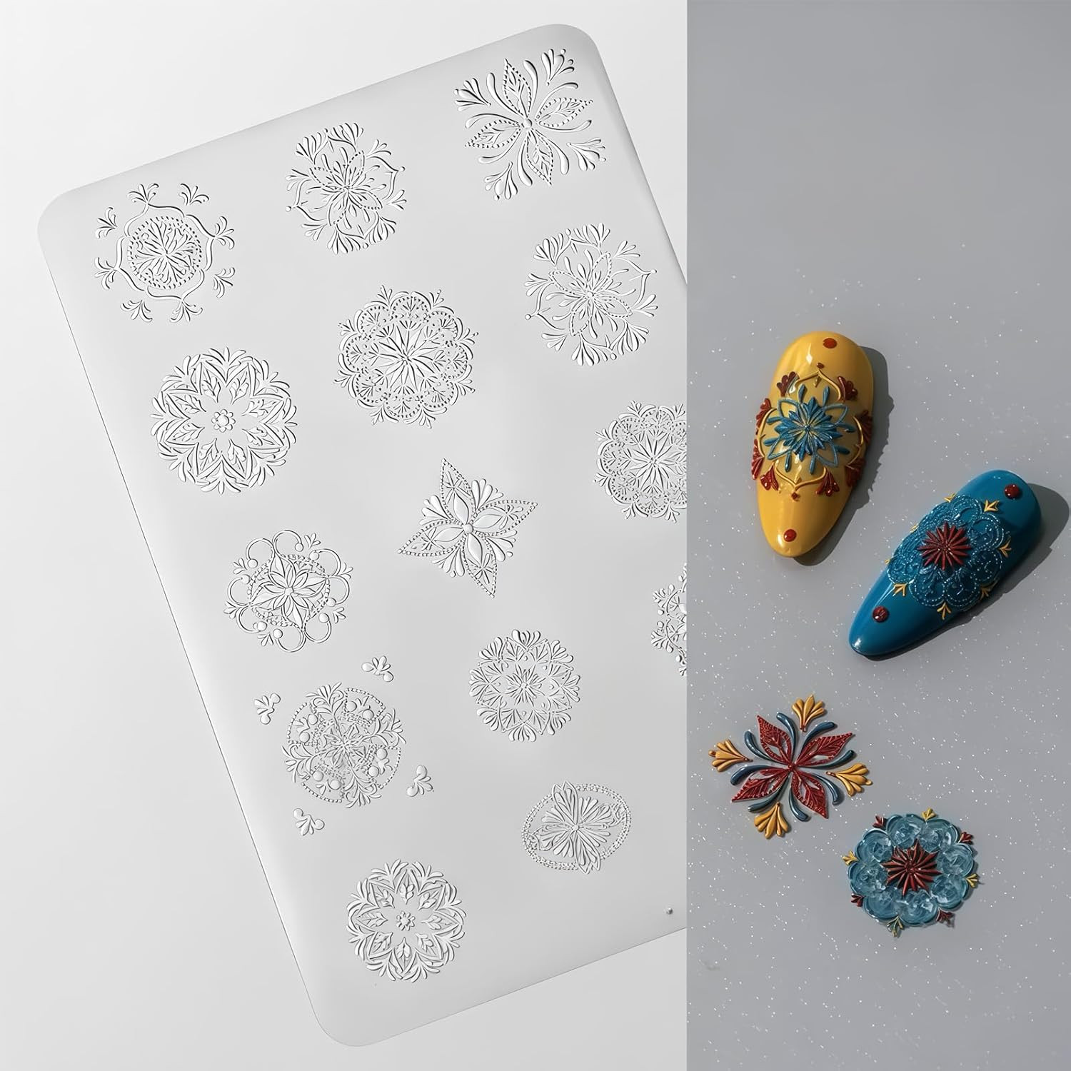 3D Flower Nail Art Silicone Mold for UV Gel Resin and DIY Manicure
