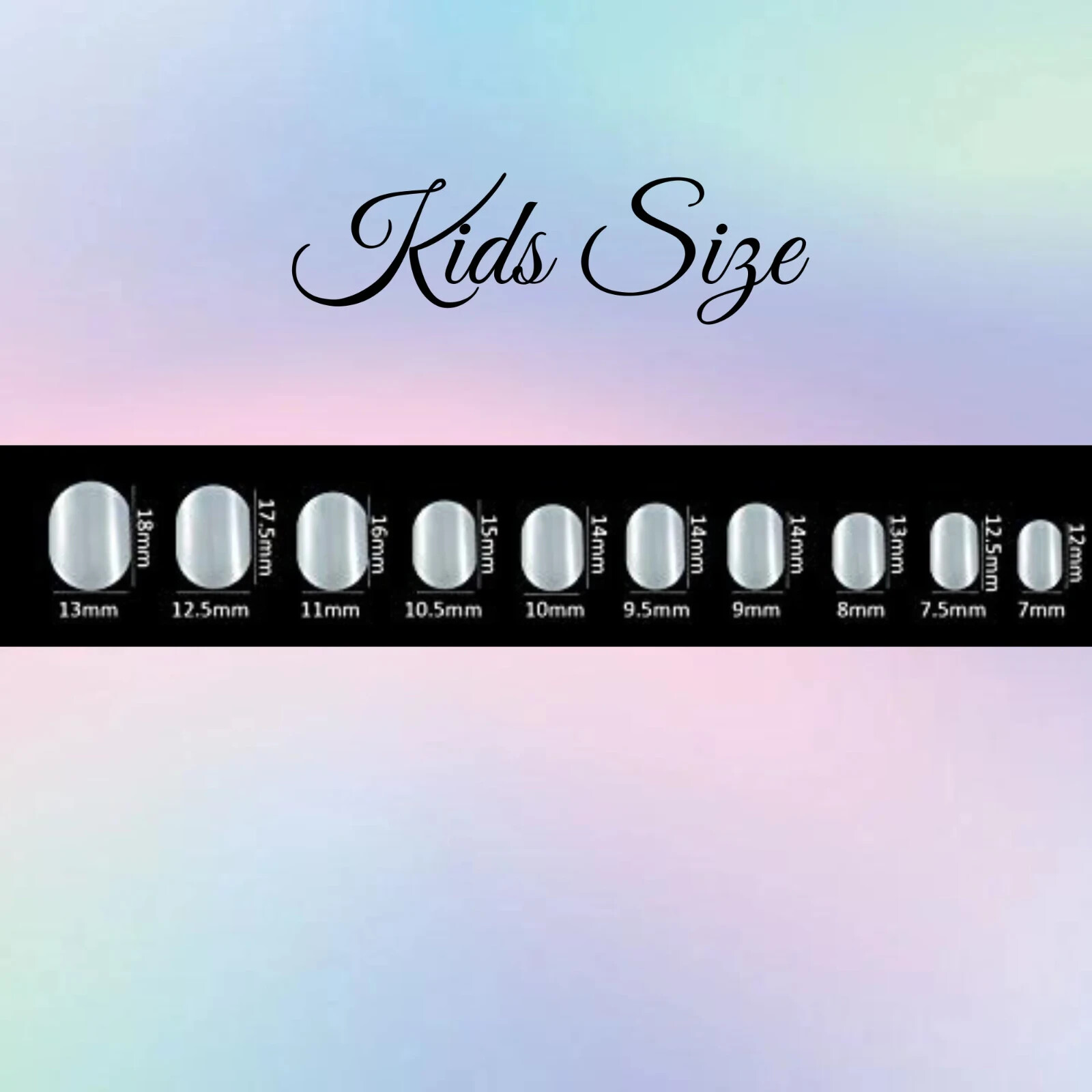 Multi Colour with Hearts – Mix and Match Kids Press-On Nail Set (24 Nails)